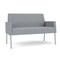 Lesro Mystic Lounge Reception Loveseat, Silver, RS Fog Upholstery ML1501 - alternate 1